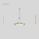 Кольцевые люстры и светильники CAMILIA RING Одно кольцо. Цвет Латунь Lampatron camilia-ring-1-brass 7531-21004