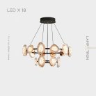 Кольцевые люстры и светильники EVIAN RING 18 (12+6) ламп Lampatron 7690-24557