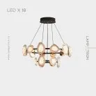 Кольцевые люстры и светильники EVIAN RING 18 (12+6) ламп Lampatron 7690-24557