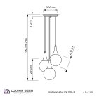 Подвесной светильник Lumina Deco LDP 11191-3 BK Rocherro