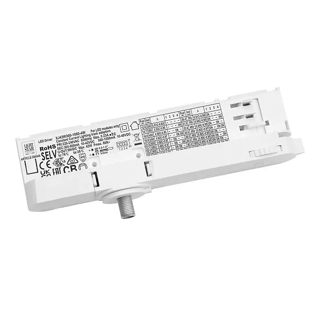 Адаптер с драйвером с DIP-switch для трековой системы к 2151XX, 2152XX, 2153XX, 2154XX, 2155XX, 2156XX, 2157XX БЕЛЫЙ Lightstar 594046 QUATTRO Адаптер с драйвером с DIP-switch для трековой системы к 2151XX, 2152XX, 2153XX, 2154XX, 2155XX, 2156XX, 2157XX БЕЛЫЙ Lightstar 594046 QUATTRO