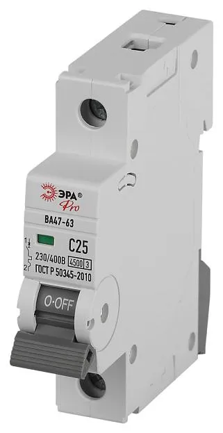 Автоматический выключатель ЭРА VA63-1P25C4.5
