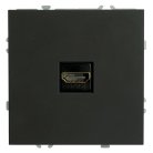 Розетка HDMI 2.0 Type A (механизм), серия Эмили,  Stekker 50171, RST00-5118-05, черный уголь, soft touch