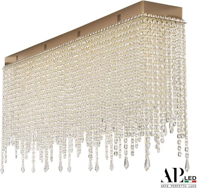Люстра хрустальная каскадная APL LED SH512.2.100.G.Gd.E14 Sicilia Люстра хрустальная каскадная APL LED SH512.2.100.G.Gd.E14 Sicilia