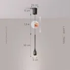 Подвесной светильник JURIS Цвет жемчужно-черный. С лифтом. Lampatron 8577-23861