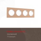 Рамка из алюминия на 4 поста Arte Milano 502.11-4.brown am