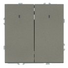 Выключатель 2-клавишный c индикатором (механизм), 250В, 10А, серия Эмили, антрацит, soft touch Stekker 49916 RSW10-5102-09