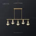 Реечный, рядный светильник GLASGOW LONG 5 ламп Lampatron f-glasgow-long-5 4614-11675