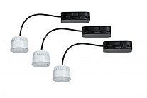 Комплект ламп Paulmann 93818 EBL Coin LED 3x6,5W 51mm klar/Kst