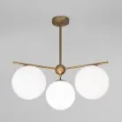 Потолочный светильник со стеклянными плафонами Eurosvet 60147/3 латунь a063853 Marbella