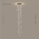 Готовая комбинация светильников LUANA MORE 24 лампы. Цвет Латунь Lampatron 5653-14619