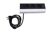 Настольный розеточный блок Ovaledesign в сборе: 3х220V, кабель 3м с вилкой Donel DDSBCNU6O-3PSANC3M DDSBC