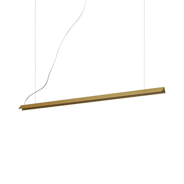 Подвесной светильник Ideal Lux 275383 V-LINE SP OTTONE SPAZZOLATO Подвесной светильник Ideal Lux 275383 V-LINE SP OTTONE SPAZZOLATO