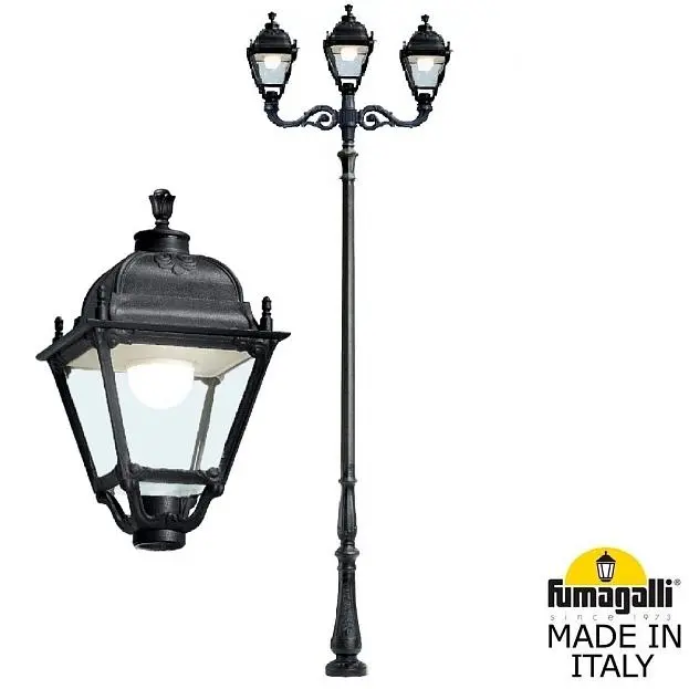 Парковый фонарь FUMAGALLI HOREB ADAM/SIMON 2L+1 U33.208.M21.AXH27 Парковый фонарь FUMAGALLI HOREB ADAM/SIMON 2L+1 U33.208.M21.AXH27