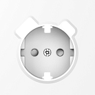 Накладка для розетки Schuko с зарядным устройством USB A+C, со шторками 16A 250В, глянцевый белый, Donel DS22903 S08