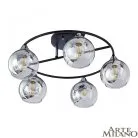 Люстра потолочная с плафонами Arte Milano 322403/5 BK+CR Amalfi