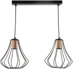 Подвесной cветильник Imex MD.9050-2-P-BK+WOOD
