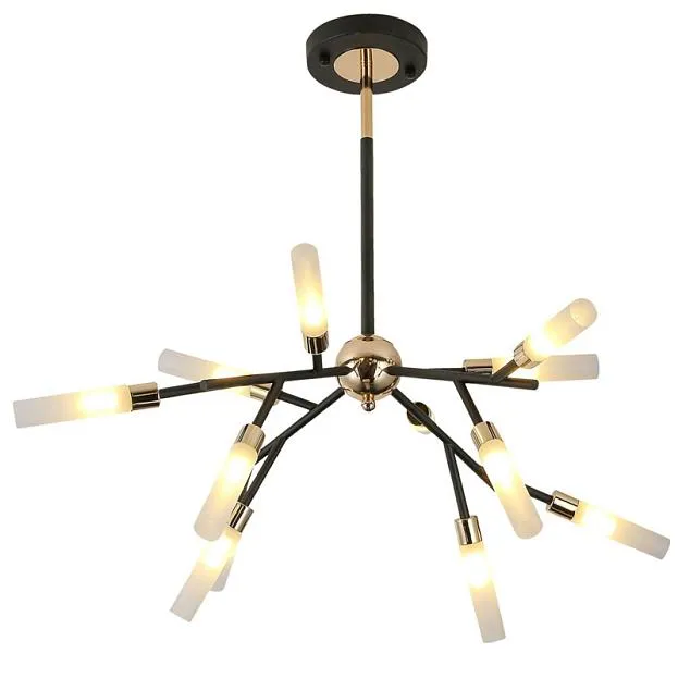 Люстра на штанге White Tube Valley Arredoluce Chandelier 12 ImperiumLoft 156873-22 40.2924-3
