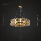Люстра SARIA 6 ламп. Подвес Lampatron f-saria-6-cord 5975-15851