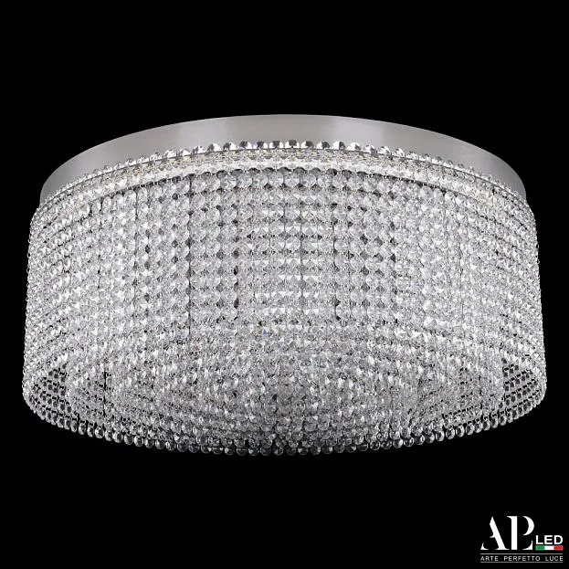 Потолочная люстра APL LED SH13.60.A.Ni.3000.PK.Z Sicilia Потолочная люстра APL LED SH13.60.A.Ni.3000.PK.Z Sicilia