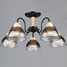 Потолочная люстра Reluce 69660-0.3-05 BK+WOOD
