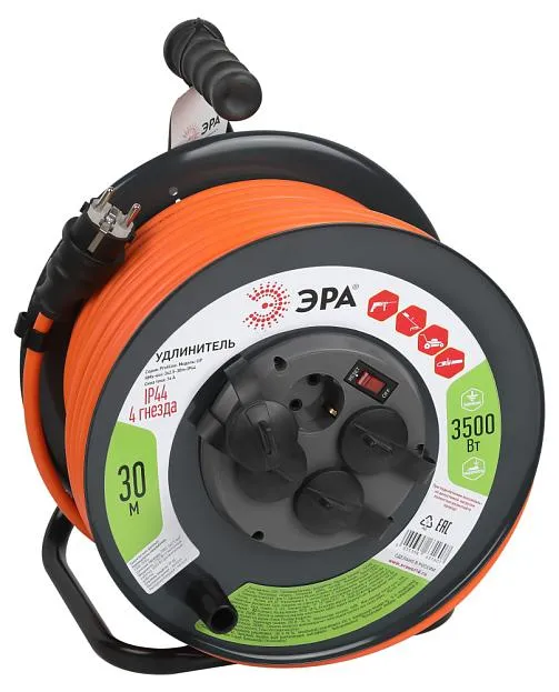 Розеточные блоки, удлинители ЭРА RMx-4es-3x2.5-30m-IP44