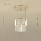 Готовая комбинация светильников AKSELINE 8 ламп Lampatron akseline-8 6287-16922