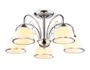 Подвесная люстра хром/белый матовый E27/5 max 40W D575*285 Ambrella light TR3182/5 CH/FR
