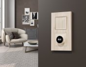 Лицевая панель ALFA (Бежевый глянец) для терморегулятора теплого пола с цифровым дисплеем Volt AP3058 QUANT