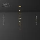 Готовая комбинация светильников ROLAN COMBO 9 ламп. Тип B Lampatron 7665-21471