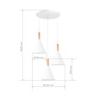 Светильник подвесной Белый/Белый E27 3*40W Evoluce SLE1255-513-03 ARKET