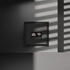 Розетка телевизионная встраиваемая TV+RJ45 кат. 6, (черный матовый) Voltum VLS060708 S70