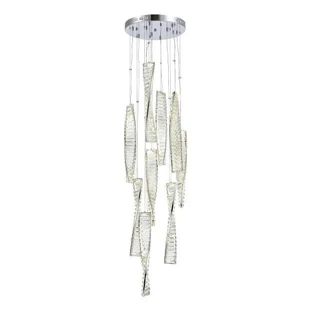 Светильник подвесной Хром/Прозрачный LED 1*99W 3000K ST-Luce SL6205.103.09 ELICA Светильник подвесной Хром/Прозрачный LED 1*99W 3000K ST-Luce SL6205.103.09 ELICA