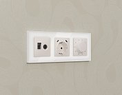 Комплект механизма электрической розетки 2USB С+C 20W (быстрая зарядка) с/з на винтовых зажимах 16A-250V ALFA Жемчуг Volt MA210510 QUANT