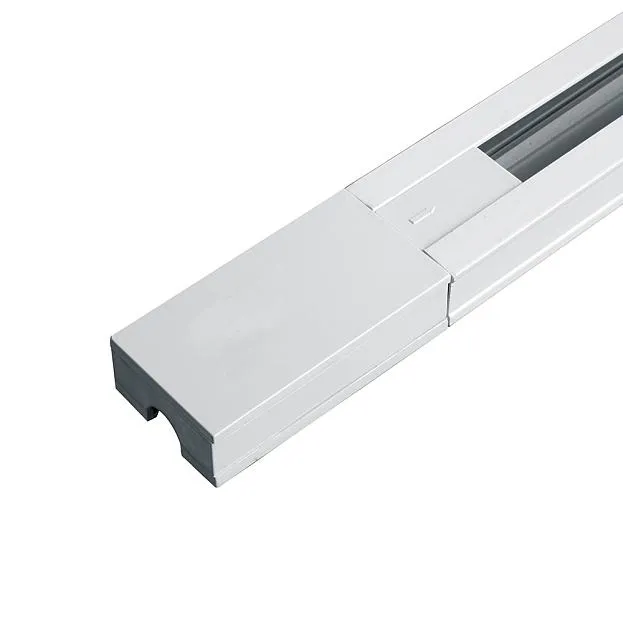 Шинопровод для трековых однофазных светильников белый 1м в наборе токоввод заглушка крепление Feron 41728 CAB1005