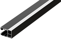 Накладной алюминиевый анод. профиль, 43х28х2000мм. В комплекте матовый экран, 4 торцевые заглушки, 4 крепежа, черный Donel DN18W4328B2Set DN18