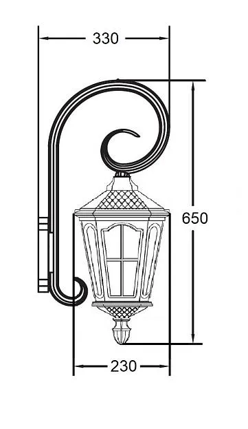 Настенный фонарь уличный Oasis Light 79702/18 Bl ALBORG