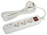 Розеточные блоки, удлинители ЭРА UB-3es-3m-USB