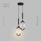 Готовая комбинация светильников FINNUR DUO Тип C. Размер S. Цвет Черный. Теплый свет Lampatron 7771-21900