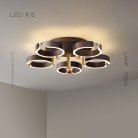 Потолочная люстра SELLIF D CH 5 ламп. Цвет Коричневый Lampatron sellif-d-ch-5-brown 3624-19242