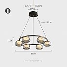 Кольцевые люстры и светильники MAYER RING 6 плафонов Lampatron f-mayer-ring-6 8379-22934