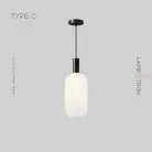 Подвесной светильник IRIS WHITE Тип C. Цвет Черный Lampatron f-iris-white-c-black 7262-19986