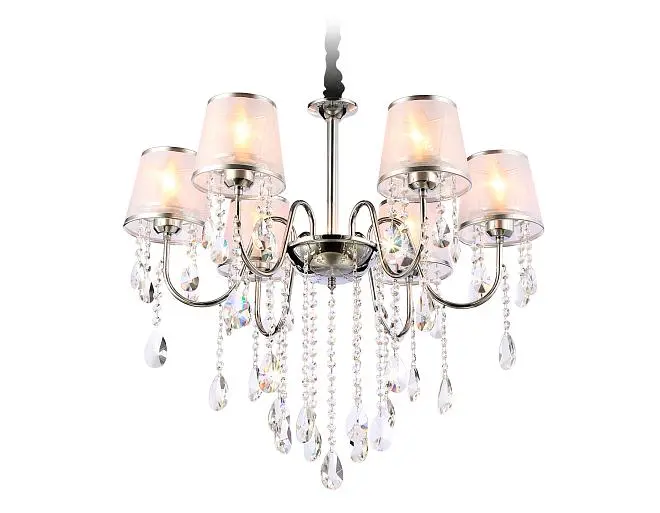 Подвесная люстра с абажурами и хрусталем Ambrella light TR4588 Traditional Подвесная люстра с абажурами и хрусталем Ambrella light TR4588 Traditional