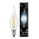 Лампа Gauss 104801207 филаментная E14 7W 4100К свеча на ветру прозрачная Filament Candle