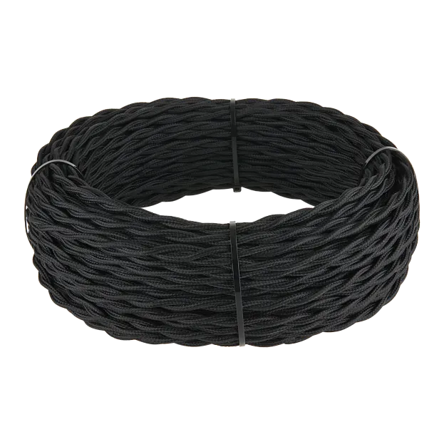 Ретро кабель витой Werkel W6453508 3х1,5 (черный) 50 м a050788