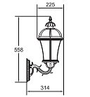 Настенный фонарь уличный Oasis Light 95201L/15 Bl ROMA L