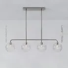 Реечный, рядный светильник CLOVE Цвет Хром + Прозрачный Lampatron 7780-21925