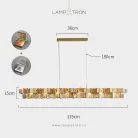 Реечный, рядный светильник DEXTER LONG 8 ламп. Цвет Янтарь + Прозрачный Lampatron 8526-23635