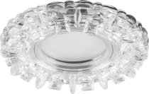 Светильник встраиваемый с белой LED подсветкой потолочный MR16 G5.3 прозрачный Feron 28902 CD927