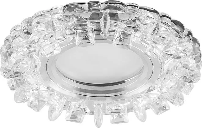 Светильник встраиваемый с белой LED подсветкой потолочный MR16 G5.3 прозрачный Feron 28902 CD927 Светильник встраиваемый с белой LED подсветкой потолочный MR16 G5.3 прозрачный Feron 28902 CD927